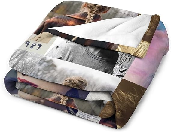 Taylor Swift Music Album Covers, Photo Collage Throw Blanket, Gift for Fans Music Lover