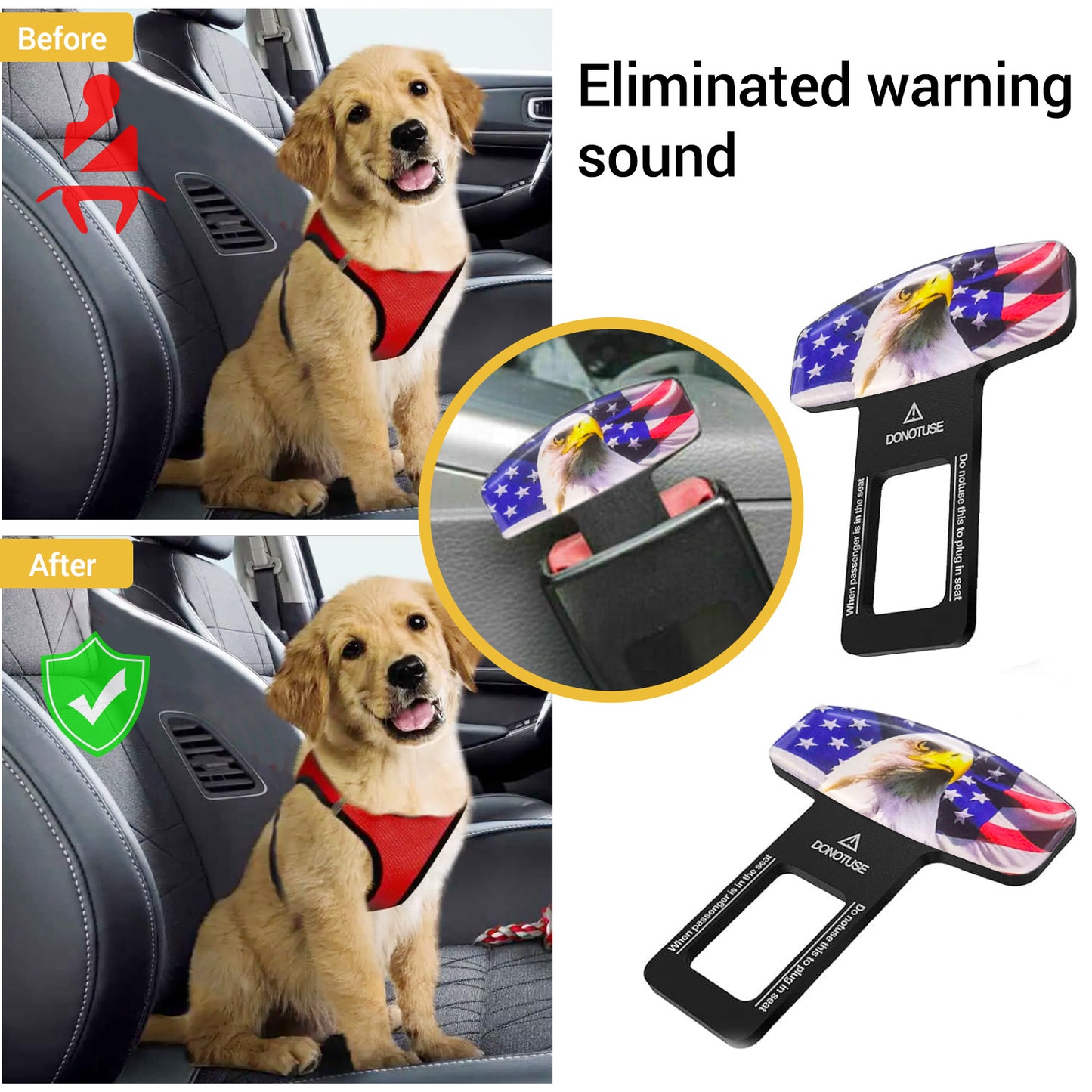 4Pcs Auto Safety Belts Slot Plugs Fitting Eagle Safety Belts Accessory Suitable for All Cars Make Driving More Comfortable and Flexible Christmas Valentines Gifts