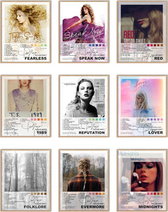 9 PCS Taylor Swift Poster Album Cover Set – AnchovysDerby
