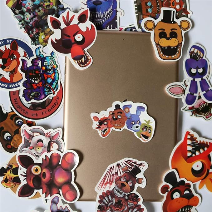 50 PCS Five Nights at Freddy's Stickers, Waterproof Vinyl Scrapbook for Car Motorcycle Bicycle Luggage Decal Laptop