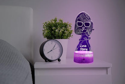Taylor Swift Toys. Table Lamp for Music Party Supplies.Night Light with 16 Colors Change and Timing