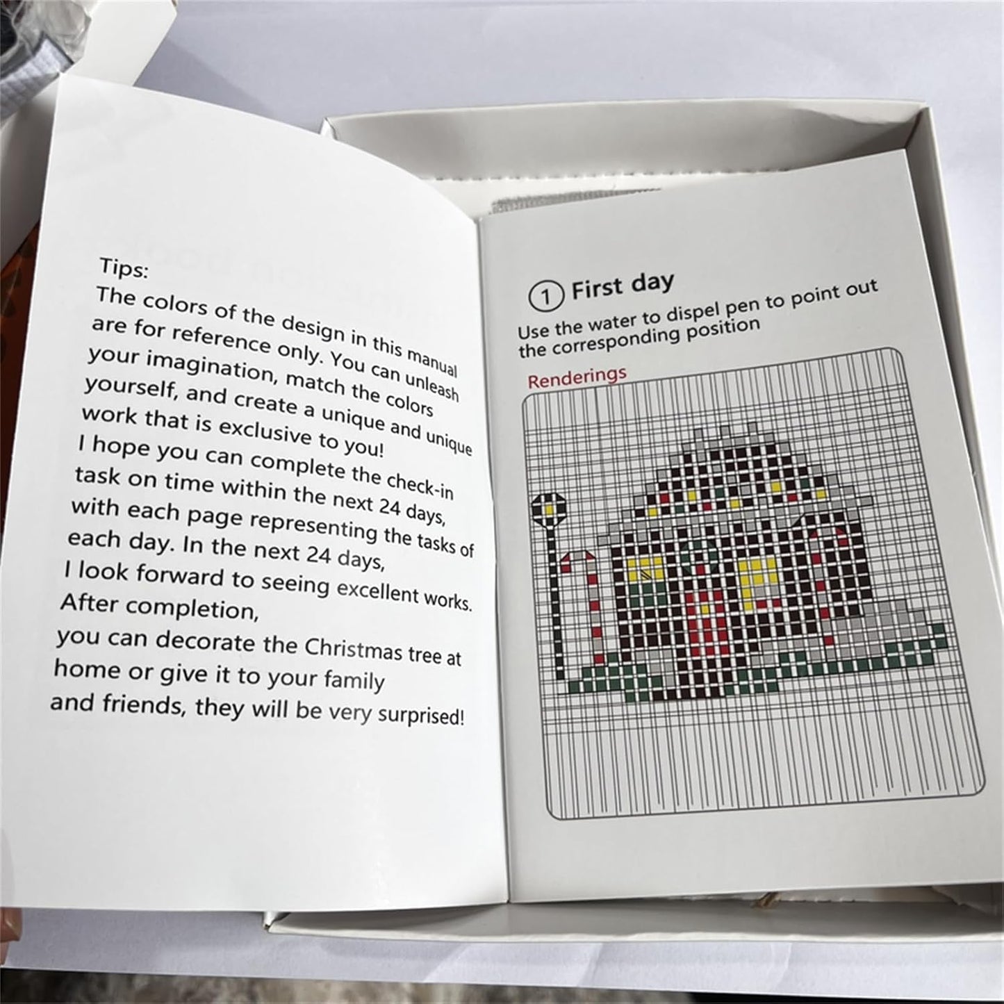 Christmas Cross Stitch Advent Calendar - Cross Stitch Advent Calendar 2024, Christmas Countdown Embroidery Kit, Christmas Advent Calendar Cross Stitch Patterns for Beginners and Craft Lovers