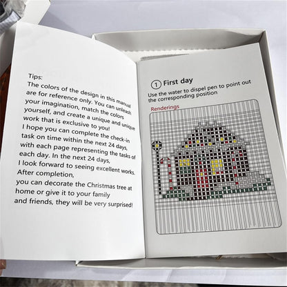 Christmas Cross Stitch Advent Calendar - Cross Stitch Advent Calendar 2024, Christmas Countdown Embroidery Kit, Christmas Advent Calendar Cross Stitch Patterns for Beginners and Craft Lovers