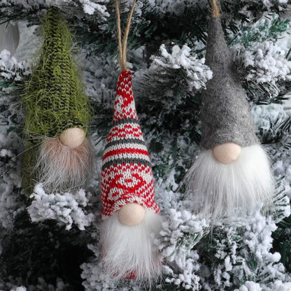 10 Pcs Christmas Tree Hanging Gnomes Ornaments, Swedish Handmade Plush Gnomes Santa Elf Hanging Home Decorations Holiday Decor