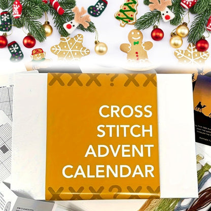 Christmas Cross Stitch Advent Calendar - Cross Stitch Advent Calendar 2024, Christmas Countdown Embroidery Kit, Christmas Advent Calendar Cross Stitch Patterns for Beginners and Craft Lovers