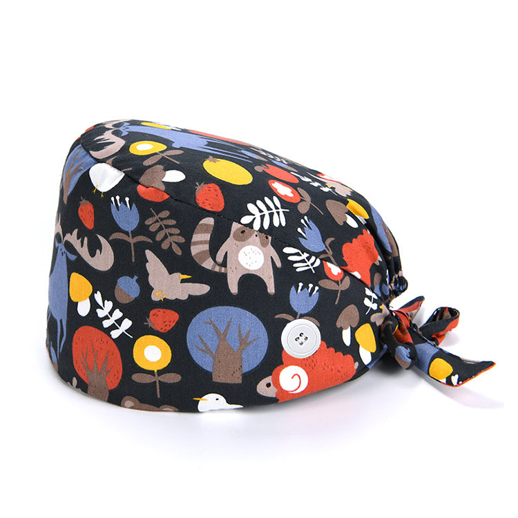Nursing Nurse Cotton Scrub Hat with Button