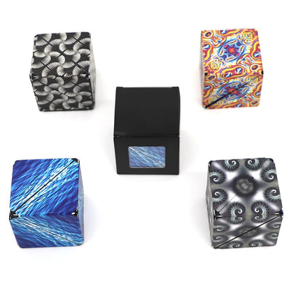 4 Pack 3D Magic Leisure Puzzle Cube Shape Shifting Box Fidget Toy