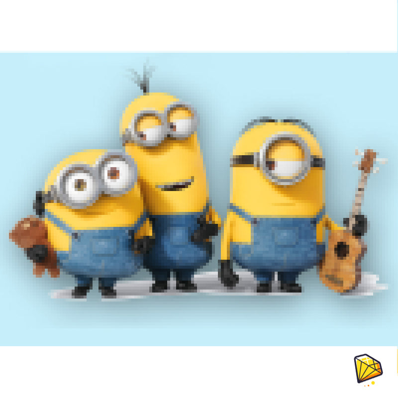 DIY 5D Diamond Painting kit, Cute Pet Full Drill Crystal Rhinestones for Crafts, Minions Pattern Wall Decor