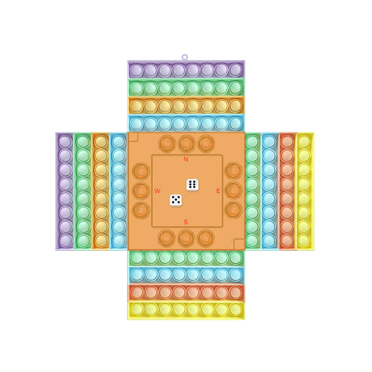 Rainbow Push Bubble Pop It Board Fidget Game Toy