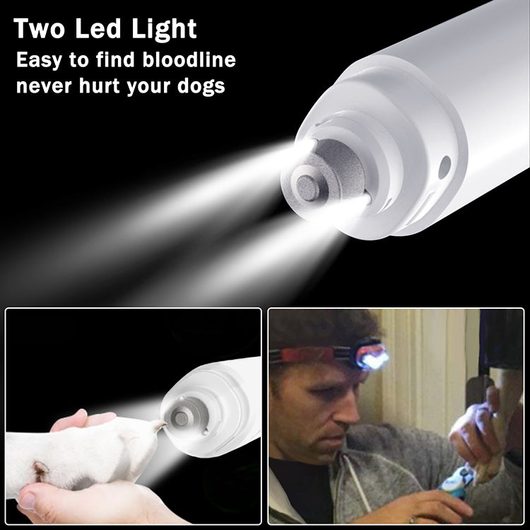 Upgraded Pet Nail Grinder with LED Light Rechargeable