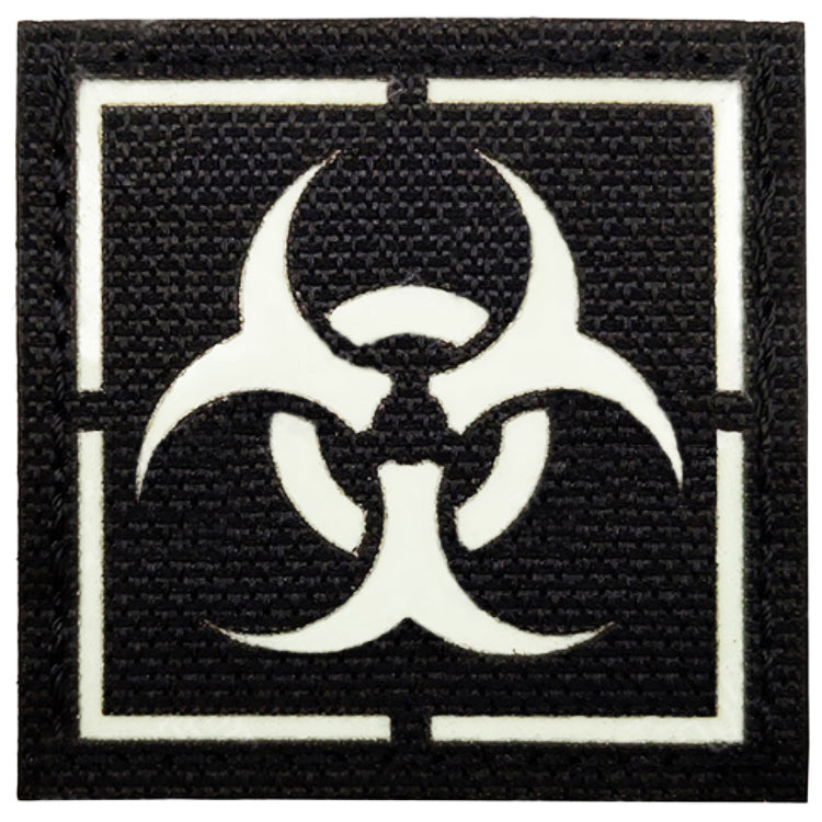 Glow Dark Biohazard Patch Stickers Zombie Outbreak Response Team Resident Evil Military Morale Tactical Patches Badges Appliques with Hook and Loop Fastener Backing