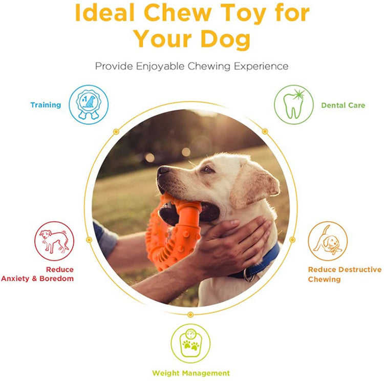 Natural Rubber Puppy Teether Ring Toys for Small/Medium Puppies