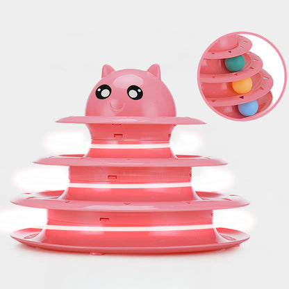 3 Level Tower Roller Ball Cat To with Colorful Balls