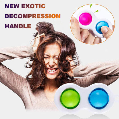 2 Pack Mini Silicone Fidget Flipping Keychain Toy