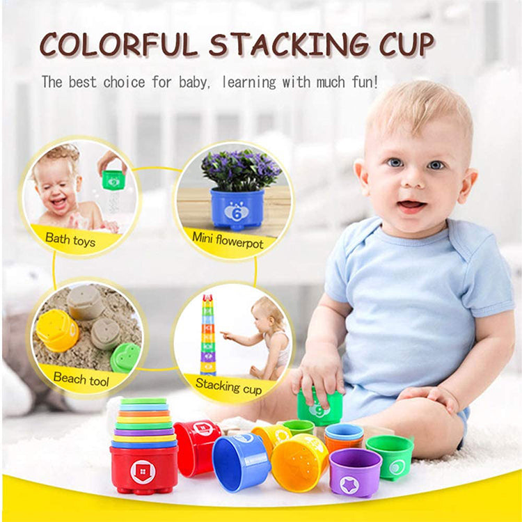 10 Pcs Baby Stacking Cups Nesting Cups Toy