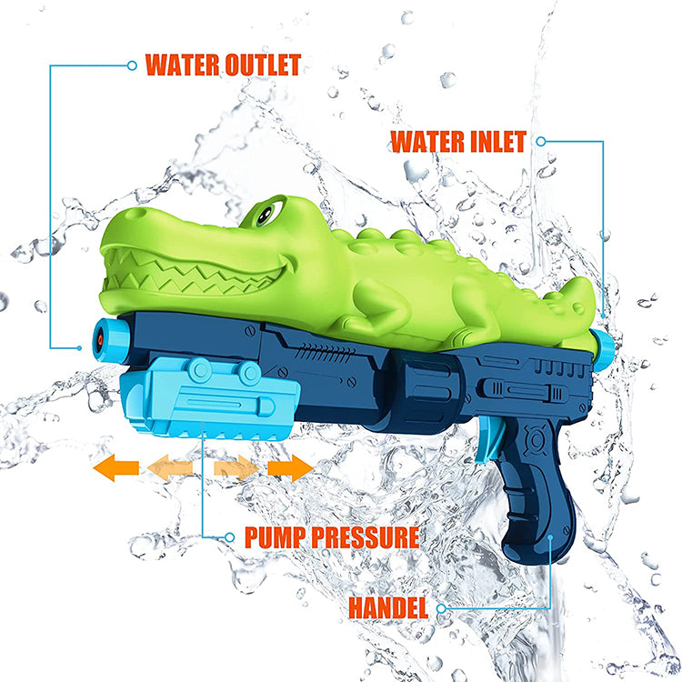 Crocodile + Dinosaur 2 Pack Water Blaster Soaker Squirt Guns