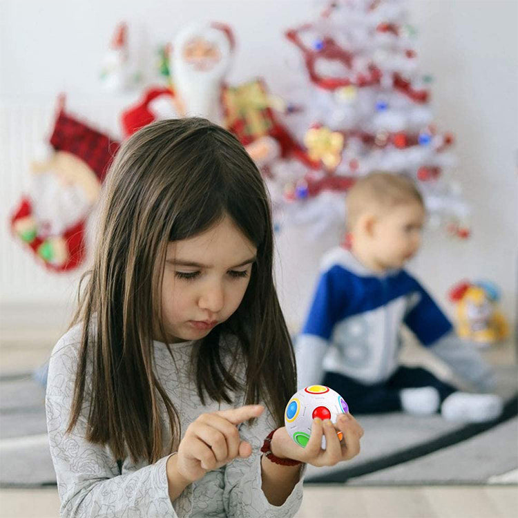 2 Pack Rainbow Cube Magic Fidget Sensory Ball