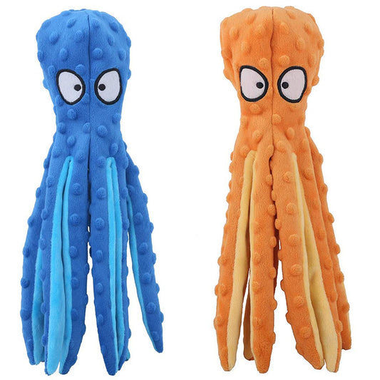 2 Pack Dog Octopus Squeaky Toys