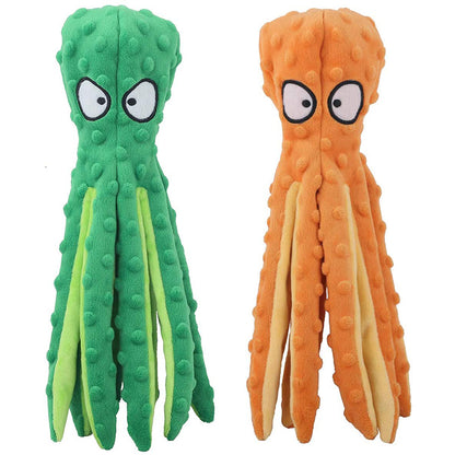 2 Pack Dog Octopus Squeaky Toys