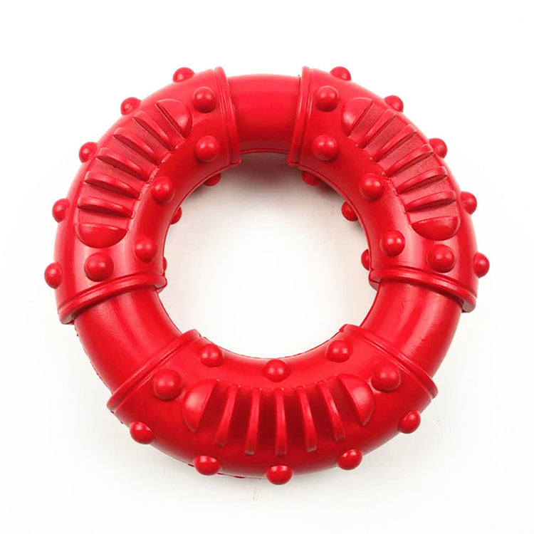 Natural Rubber Puppy Teether Ring Toys for Small/Medium Puppies